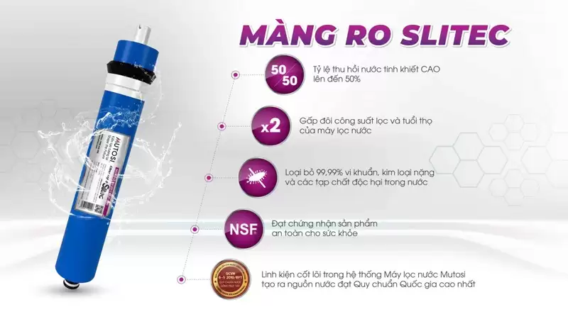 Máy Lọc Nước Nóng Lạnh Nguội 9 Cấp Mutosi MP-692HC-BK
